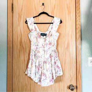 NWT [vanessa mooney] elisabeth romper dress in yellow rose